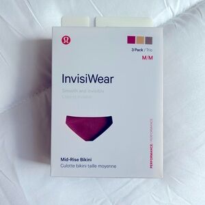 NWT Lululemon InvisiWear Mid-Rise Bikini - 3 Pack